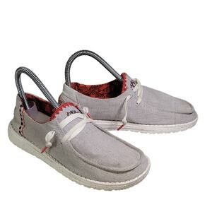 Hey Dude Wendy Fawn Inca Grey Loafers Womens Size 6